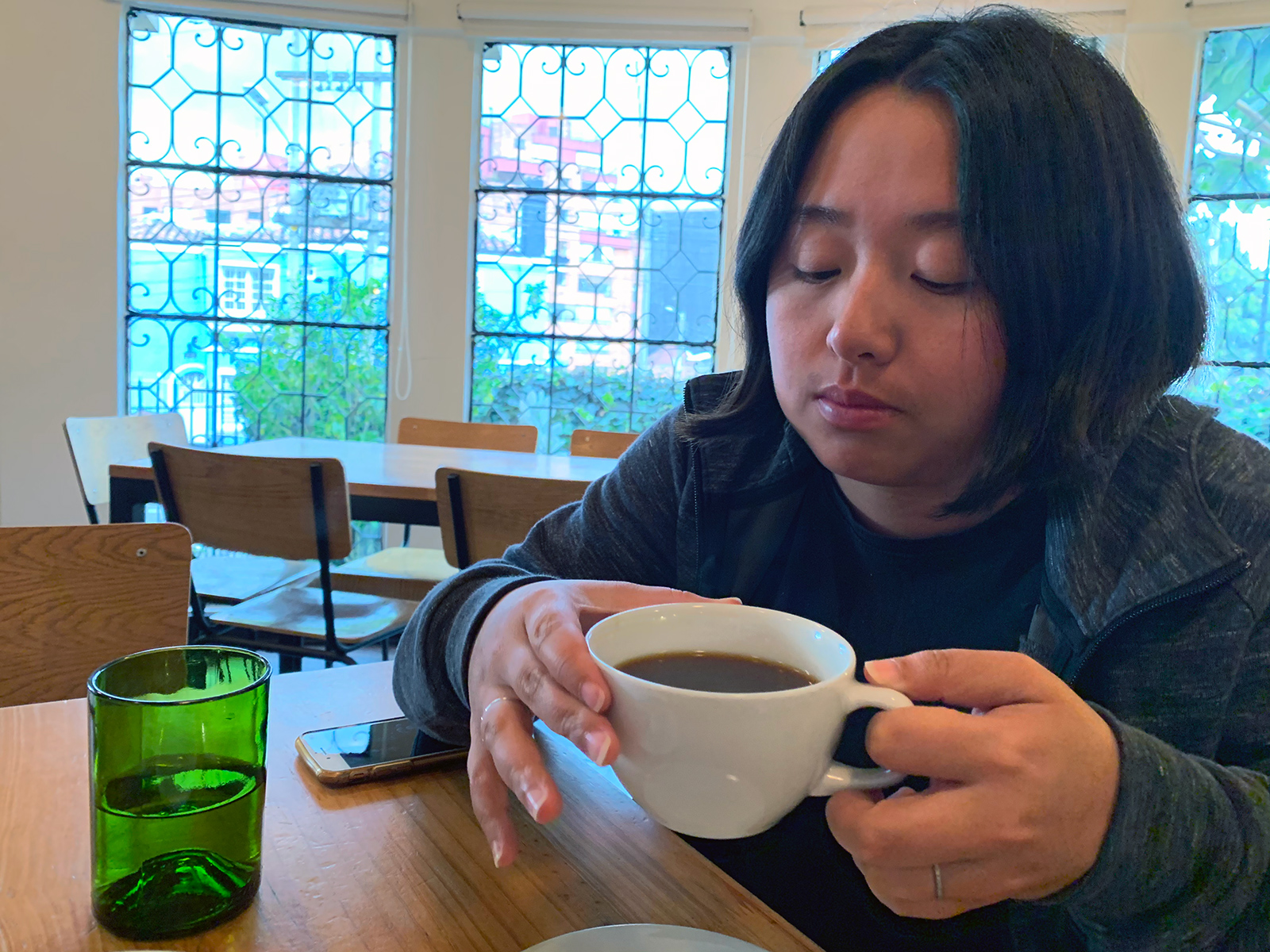 Tiffany tried coffee in Colombia