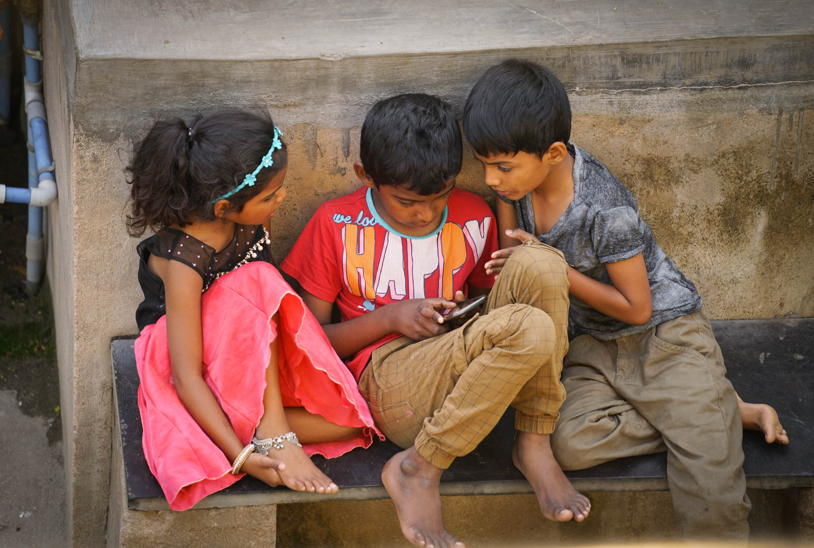 Village kids doing what kids do