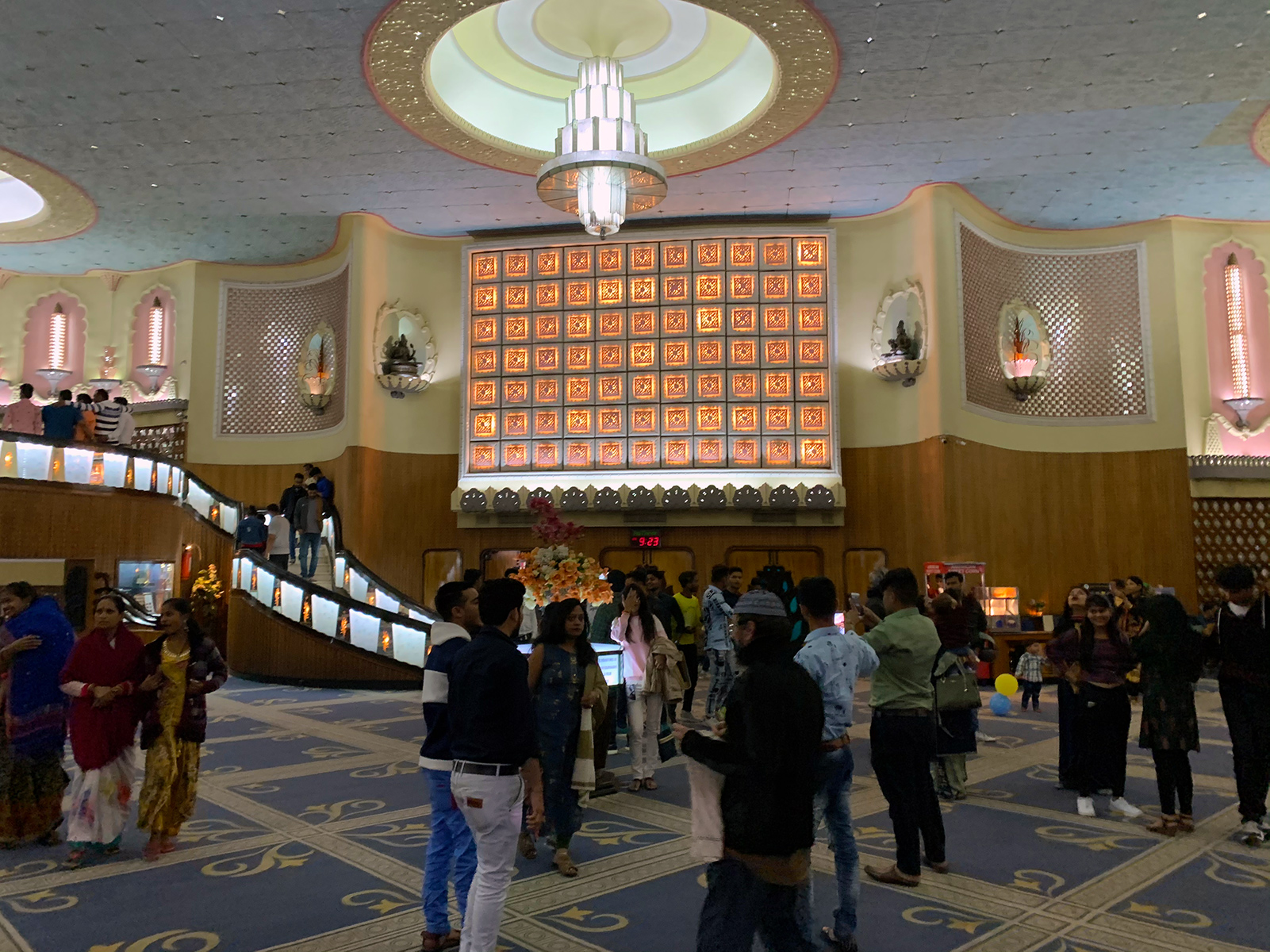 After the party, the cinema lobby