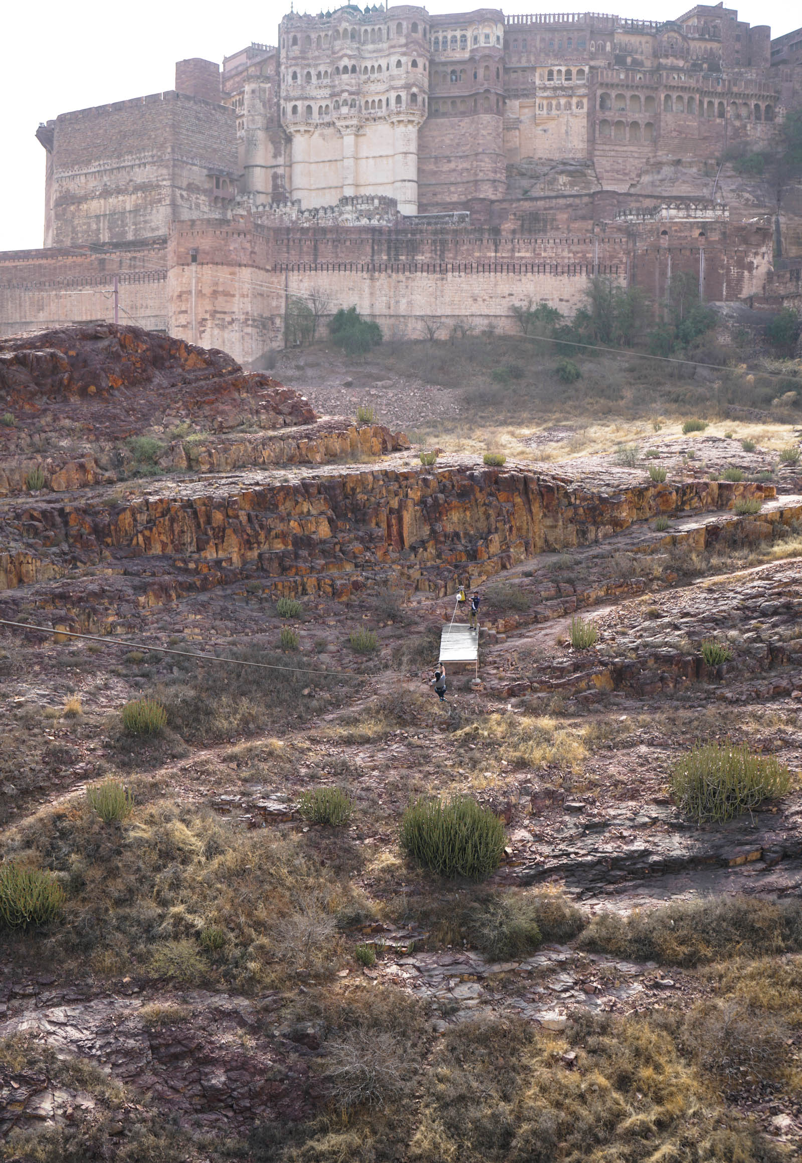 Brian Ziplining at Mehrangarh Fort