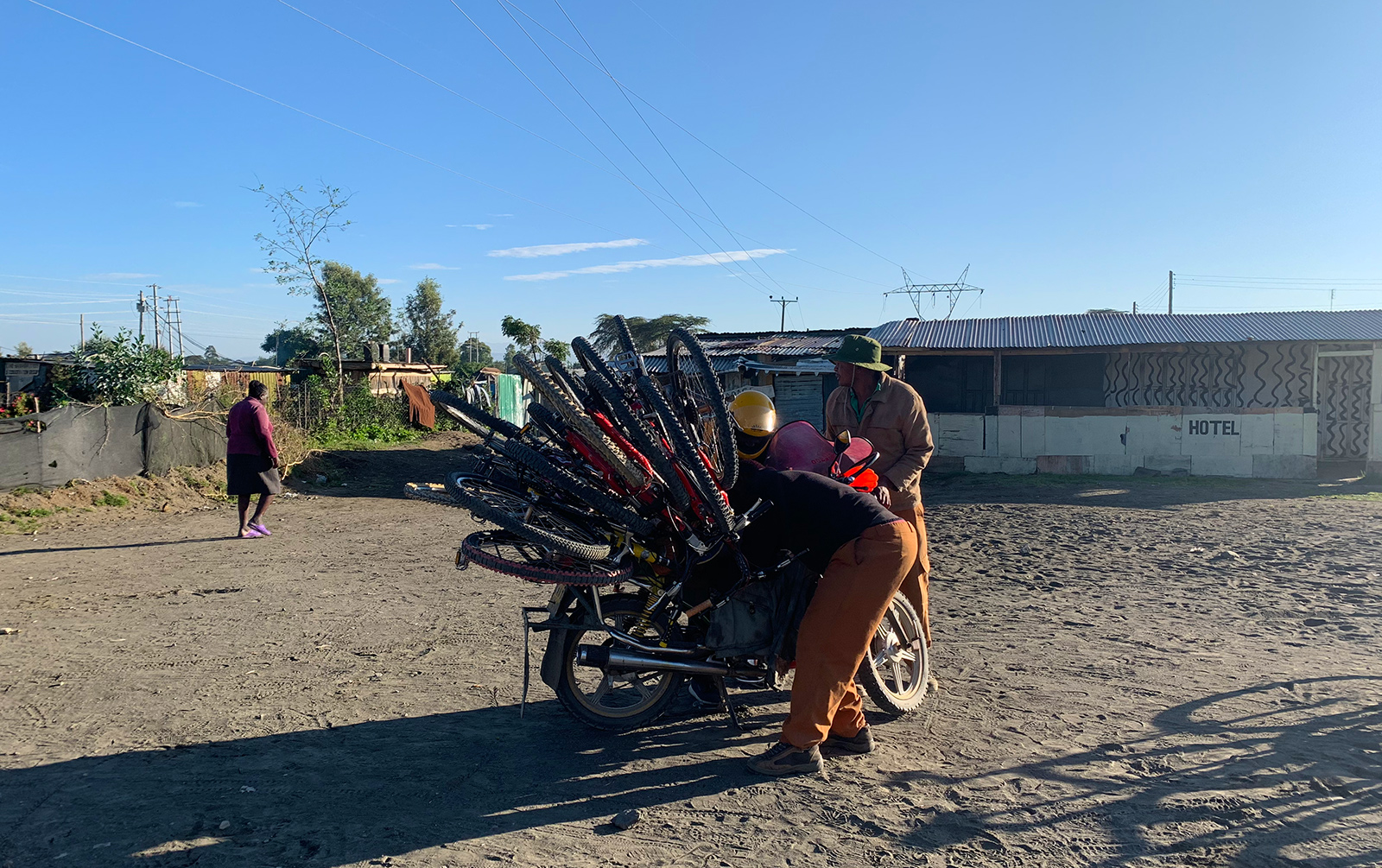 These guys are not messing around with the bikes