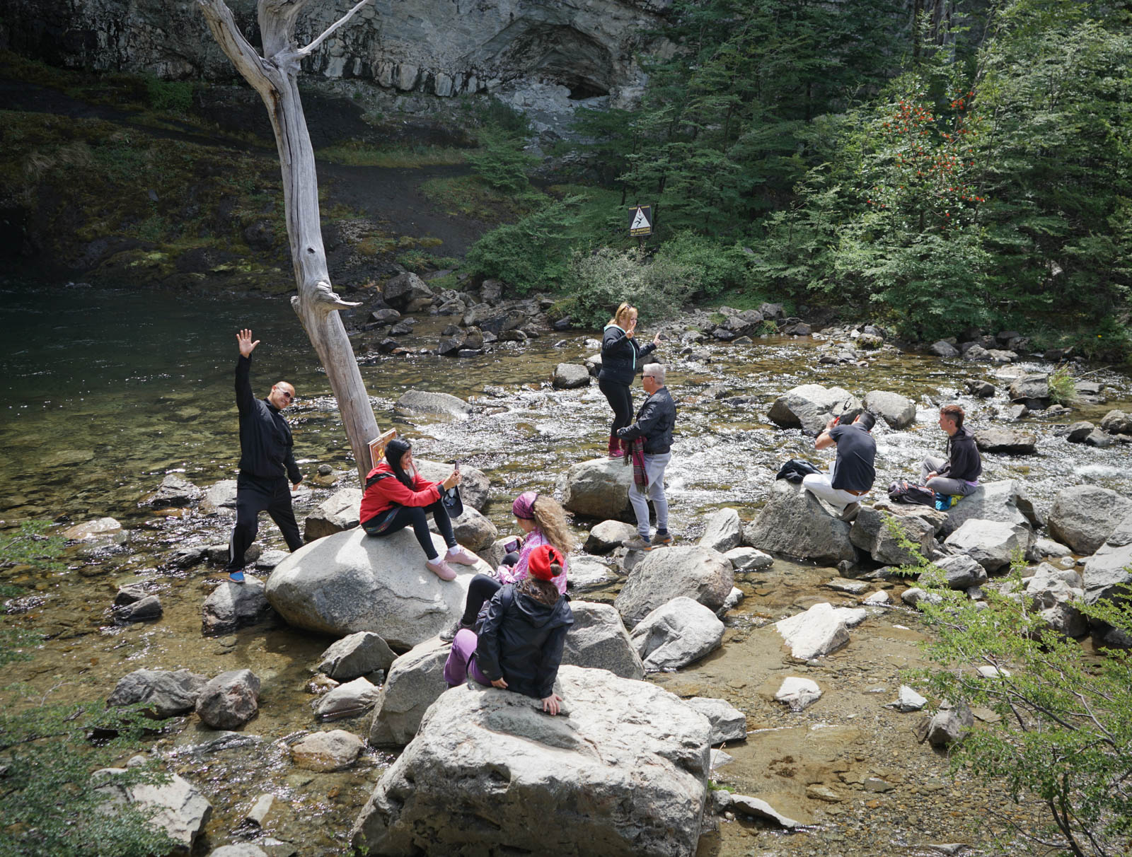 A view of the tourists