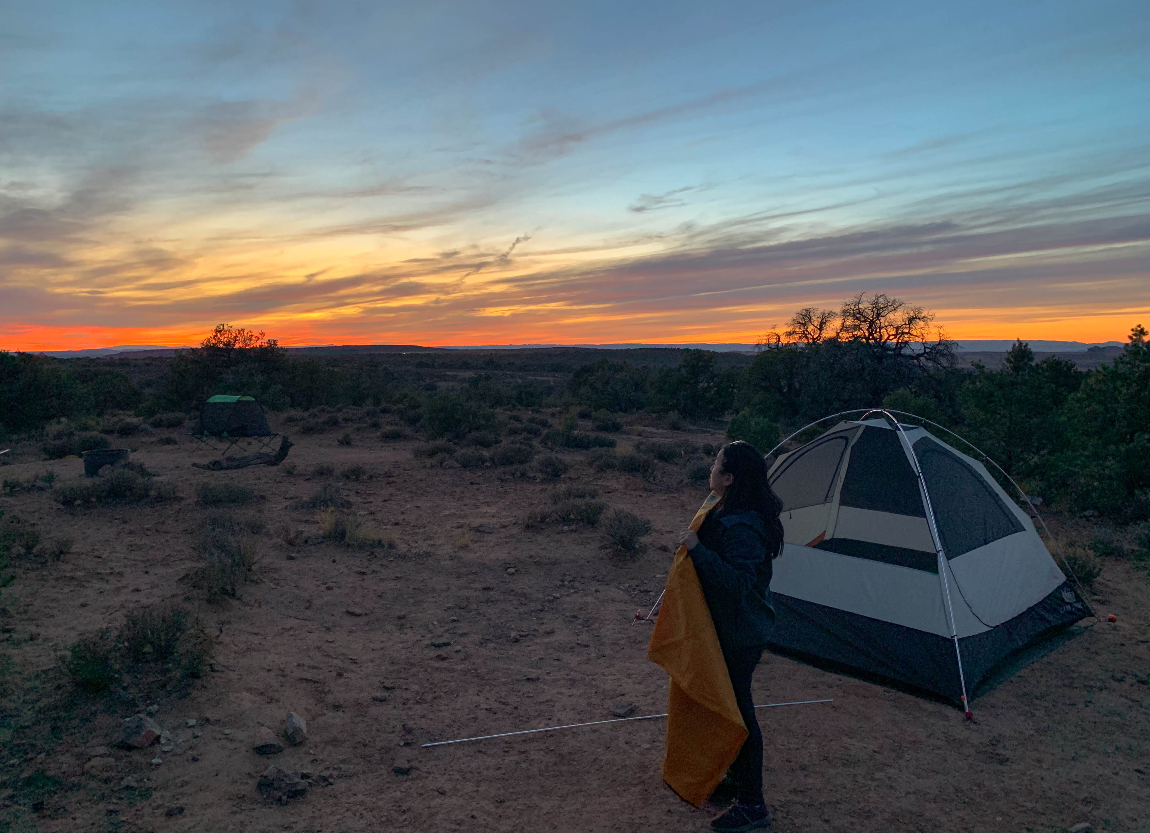 The sunset at our Moab campsite was gorgeous