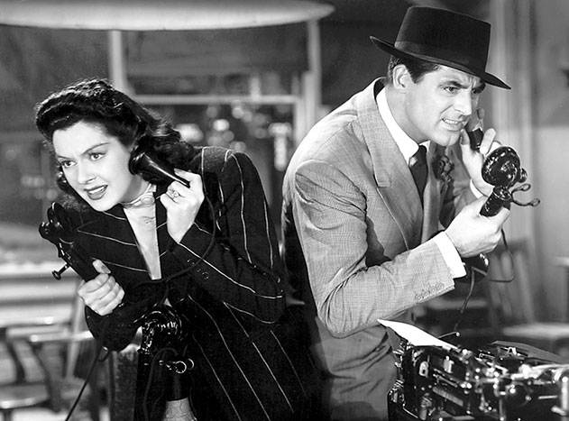Cary Grant and Rosalind Russell in *His Girl Friday*